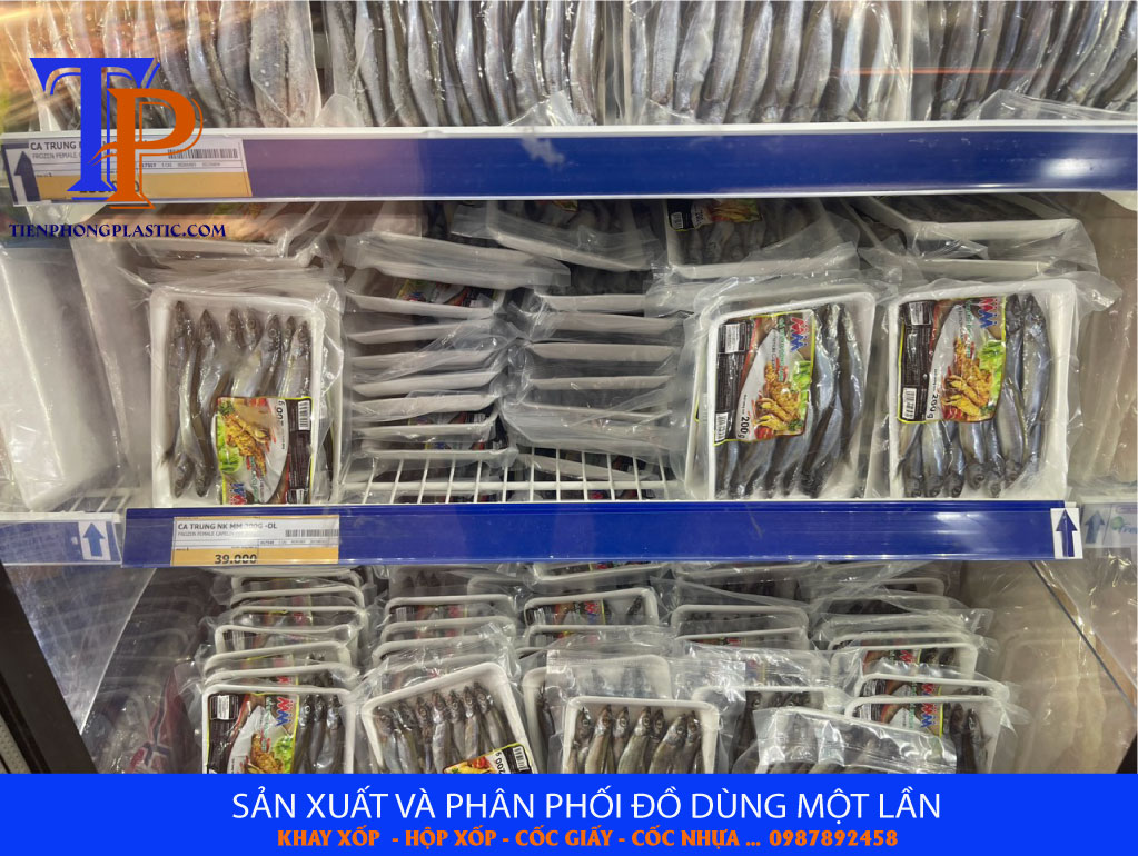 Khay xốp đựng cá