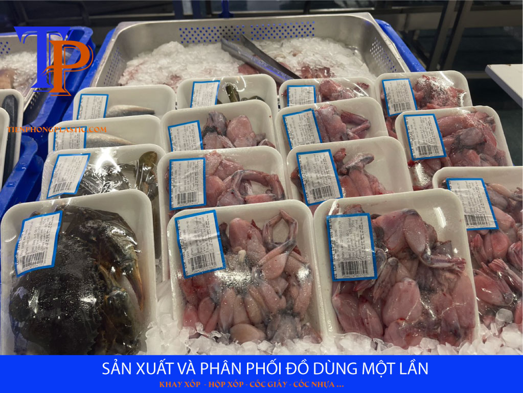 Khay xốp đựng cua 