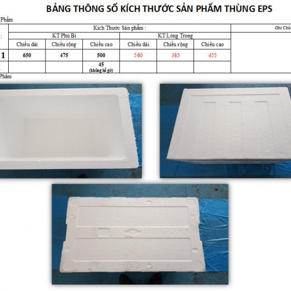 THÙNG XỐP SỐ 1 THÙNG XỐP SỐ 1