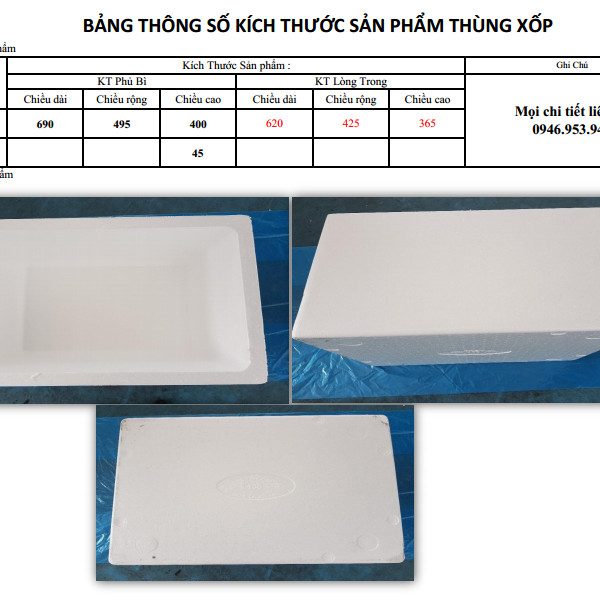 THÙNG XỐP 100