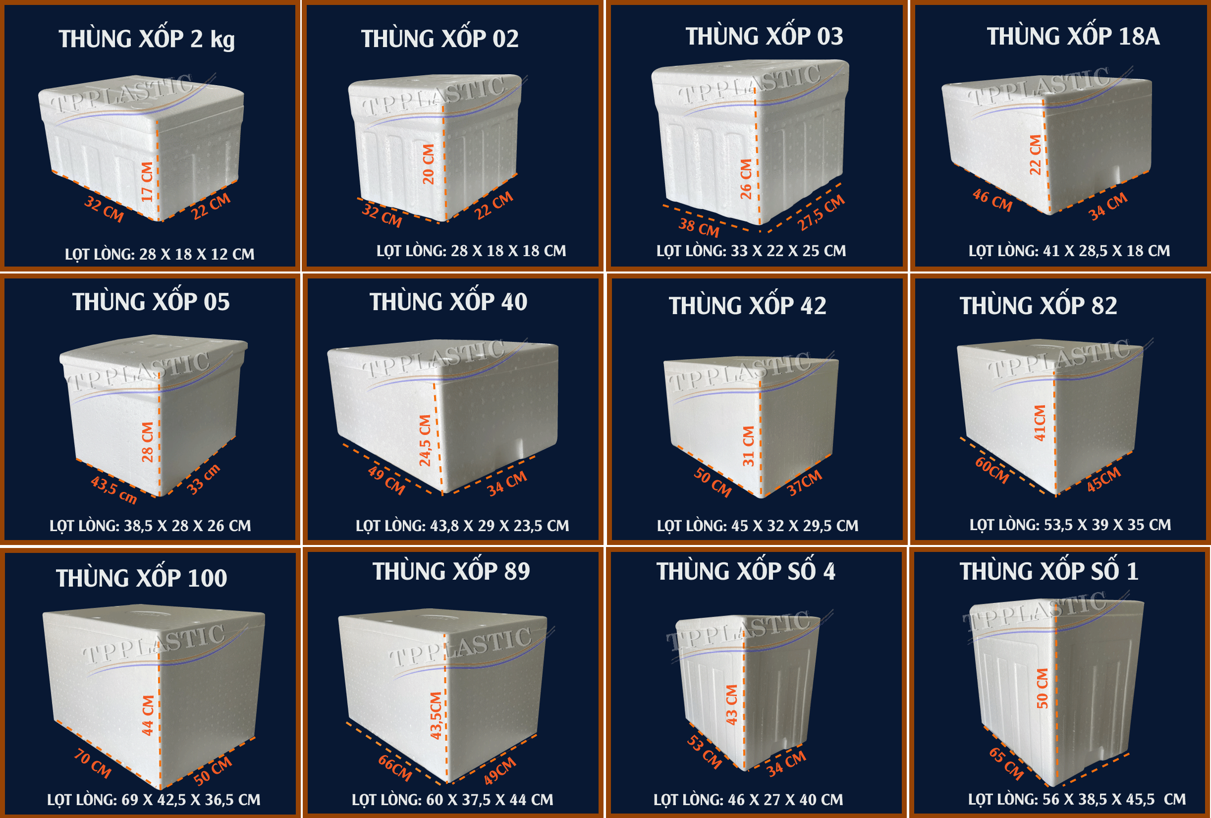 Thùng xốp – Địa chỉ bán và các loại kích thước hiện nay