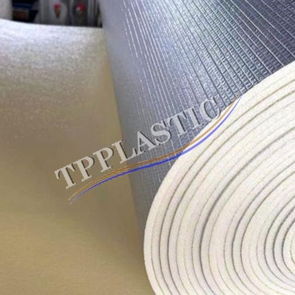 Xốp PE 1cm (10mm) 1 mặt bạc cuộn (KT: 1x50m) - 1 MẶT BẠC